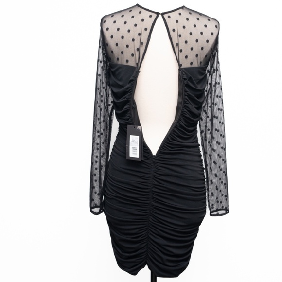 Halston. Hilary Dress in Jersey Mesh. - Picture 13 of 15